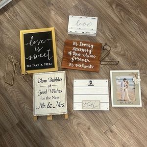 Wedding decor signs and frames bundle